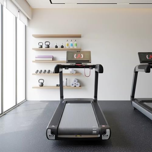 Image of Commercial Electric Treadmill Touch Screen Display Auto Incline 0.5-25km /h Speed Range for Home Gym, Office, Apartment and Small Space use