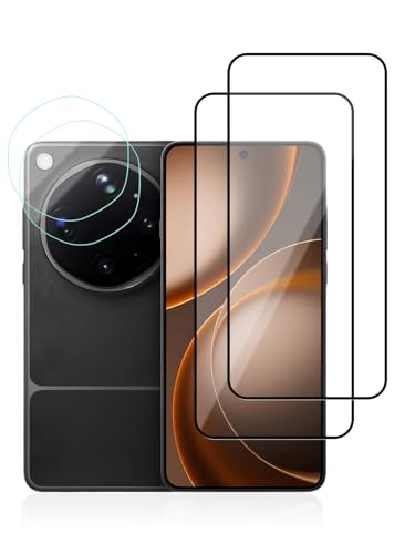 Helvioran [2+2] Pack Screen Protector for OPPO Find X9 Ultra with Lens Protector, 9H Hardness Tempered Glass,Anti-Scratch, Bubble Free, HD Clarity, Case Friendly