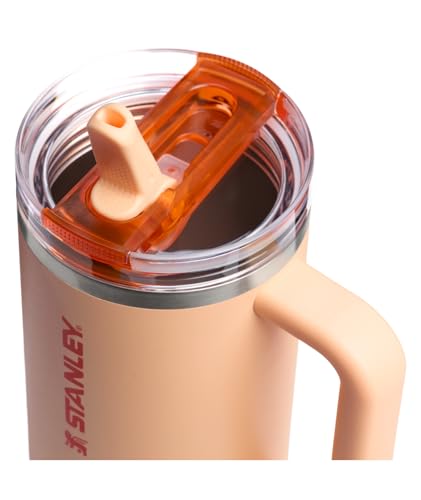Image of STANLEY Quencher ProTour Flip Straw Tumbler with Leakproof Lid 40 oz | Built-In Straw & Handle | Cupholder Compatible for Travel | Insulated Stainless Steel Cup | BPA-Free | Orange Sherbet
