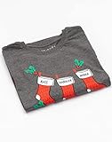 FRIENDS Christmas T-Shirt for Women | Ladies F.R.I.E.N.D.S TV Show Festive Stockings Grey Top | Short Sleeve Central Perk Xmas Outfit - Image 3
