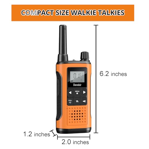 Derebir Rechargeable Walkie Talkies for Adults Long Range 2 Pack - image 8
