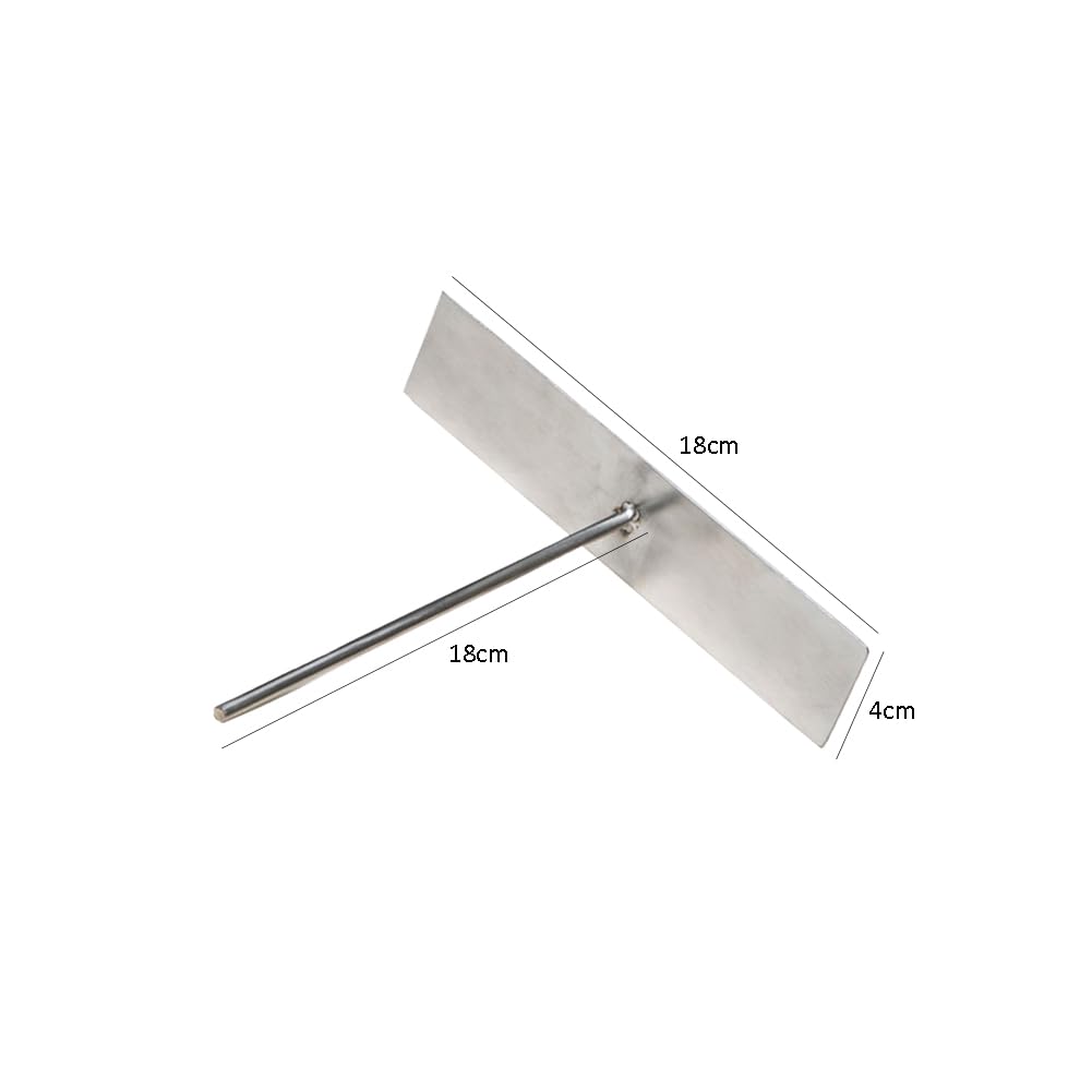1 Piece Pancake Maker Stick Batter Spreader Crepe Maker Pancake Griddle Stainless Steel Crepe Stick Spreader T Shape Crepe Maker Pancake Batter Spreader for Home and Kitchen(Silver, L)