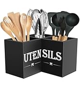 Suli Extra Large Kitchen Utensils Holder with 3 Compartments,Corner Utensil Caddy for Countertop,...