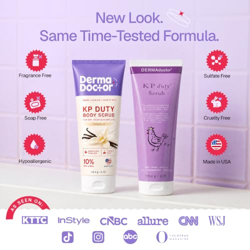 Image of DERMAdoctor KP Bump Eraser Vanilla Body Scrub, Keratosis Pilaris, 4 oz