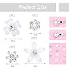 Mezrkuwr 20 Stück weiße kleine Blumen-Haarspangen, Mini-süße Strass-Metall-Haarnadeln für Frauen, Braut-Haarspangen für Mädchen, Hochzeit, Haarschmuck(4 Blumenmuster) #1