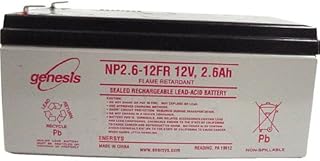 Genesis NP2.6-12 12V/2.6AH Sealed Lead Acid Battery with F1 Terminal
