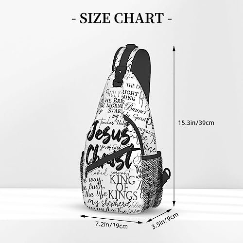 Jesus Sling Bag, Fashion Crossbody Backpack Shoulder Bag Chest Bag for Men Women Hiking Travel3