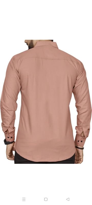 Image of Mens Solid Slim Fit Shirt | Formal Shirts | Men Office Wear | Formal Shirts for Men Office Wear Branded 102-Plain Shirt