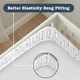 Lilly Belly - Next to Me Crib Sheets -Cot Bed Sheets 100% Organic Cotton - Compatible with Next to Me Crib, Moses Basket Sheets, Cot Bed Sheet, Organic tutti bambini cozee Sheet 90x55cm (Stars). - Image 6