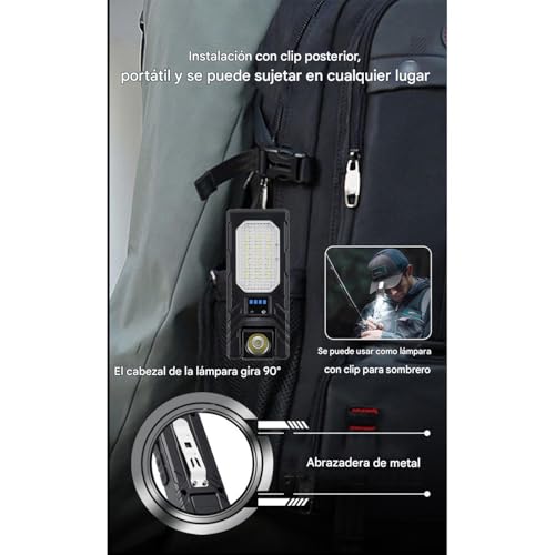 Linterna frontal recargable con sensor ajustable que elimina las manos ocupadas 5