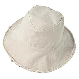 Nievajio 1 Stück Lässiger Sommerhut für Damen, Frayed Sonnenschutz Anglerhut, Faltbar Sommermütze Freizeithut Herbst Wandern Camping Reisen