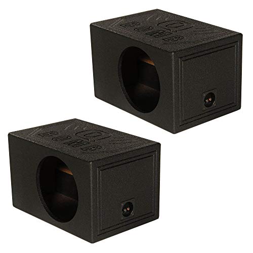QPoweR QBOMB10VL Single 10 inch Vented Ported Car Subwoofer Box Enclosure (2 Pack)