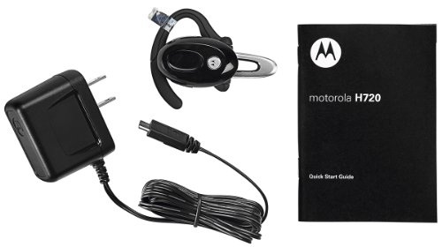 Motorola H720 Black Bluetooth Headset - Retail Packaging #TOP2