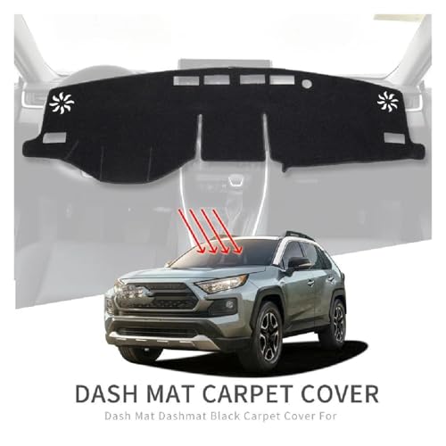 Alfombrilla para salpicadero coche negro LHD para proteger del calor 6
