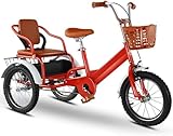 tandem 4 ruote Il telaio del triciclo regolabile adotta materiale in acciaio al carbonio, carico massimo fino a 100 kg. Il manubrio e la sella possono essere regolati in altezza.