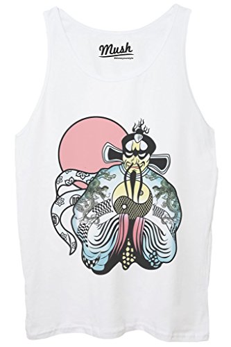 MUSH Canotta Jack Burton Grosso GUAIO A Chinatown - Film by Dress Your Style - Uomo-S-Bianca