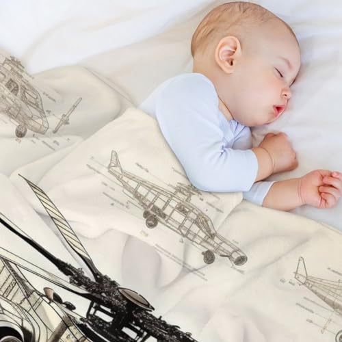 Manta de helicóptero para sofá cama mullida y cálida 150x200 5