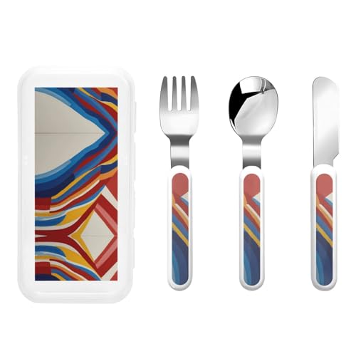 Hybrid Color 3-Piece Stainless Steel Children's Cutlery Set Perfect for Parties picnics and Dinners