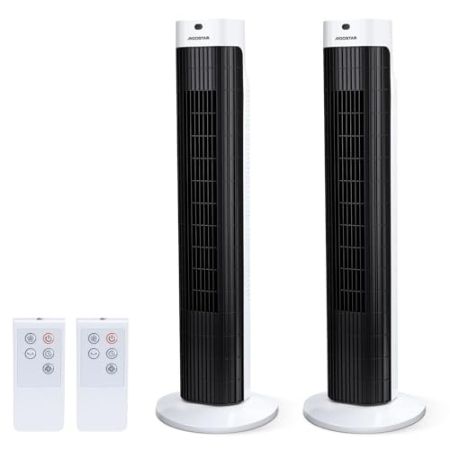 Aigostar Ventilador de Torre con Mando a Distancia, Oscilación 85°, Temporizador 7,5H, Ventilador Silencioso de 3 Velocidades y 3 Modos, para el Hogar, Estudio o Despacho, Vento, 2 Unidades Aigostar Ventilador de Torre con Mando a Distancia, Oscilación 85°, Temporizador 7,5H, Ventilador Silencioso de 3 Velocidades y 3 Modos, para el Hogar, Estudio o Despacho, Vento, 2 Unidades