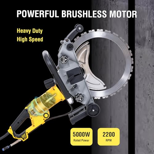 KATSU Tools 5000W Brushless Electric Ring Wall Saw, 29cm Cutting Depth, Powerful Handheld Dust-Free Concrete Brick Wall Chaser Groovin Slotting Machine with Plastic Toolbox 10 KATSU Tools 5000W Brushless Electric Ring Wall Saw, 29cm Cutting Depth, Powerful Handheld Dust-Free Concrete Brick Wall Chaser Groovin Slotting Machine with Plastic Toolbox - Image 10