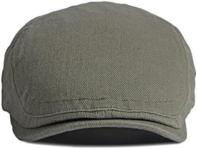 2 Pack Men's Adjustable Newsboy Flat Cap Cotton Ivy Gatsby Cabbie Driving Hat Beret