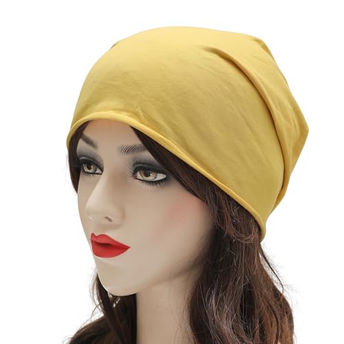 Image of ZLYC Cotton Thin Slouchy Beanie Hat for Men Women Fashion Soft Stretch Knit Skull Cap