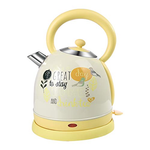 Hervidor eléctrico vintage amarillo con apagado automático miniatura 1