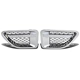 Side Fender Vent Mesh Grille (Chrome Surface Black Mesh) for Land Rover Range Rover Sport L322