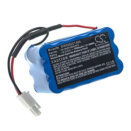 vhbw Batterie Compatible avec Philips Power Pro FC6164/01, Uno Robot électroménager (1500mAh, 18V, NiMH)
