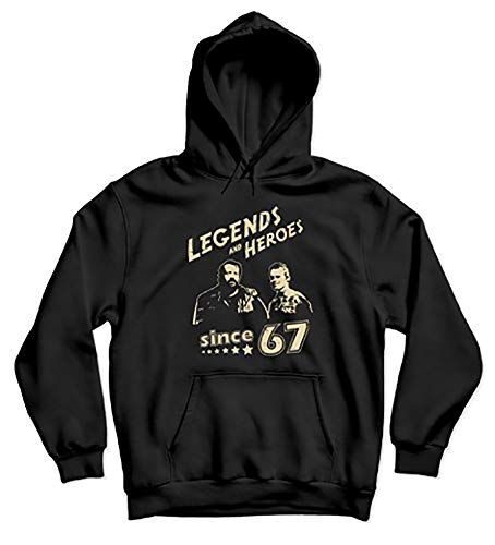 Terence Hill Bud Spencer Hoodie - Legends and Heroes (schwarz) (4XL)