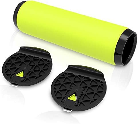 MORFBOARD Balance Xtension, Roller Board Extension for Exercise, Athletic Training and Board Sports, Includes 2 End Block Extensions and 1 Roller, Deck Sold Separately, VOLT (black-chartreuse)