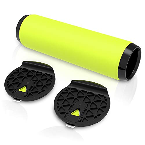 MORFBOARD Balance Xtension, Roller Board Extension for Exercise, Athletic Training and Board Sports, Includes 2 End Block Extensions and 1 Roller, Deck Sold Separately, VOLT (black-chartreuse)