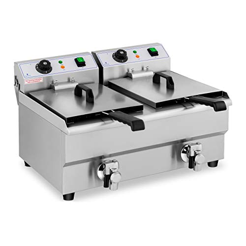 Royal Catering Fritteuse Edelstahl Doppel-Fritteuse RCEF 10DB (2 x 3.000 W, Kapazität: 2 x 10 l, Temperaturbereich: 50… – Bild 3