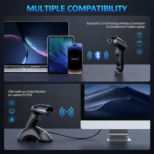 TEEMI TMSL-55CR Bluetooth 1D/2D Barcode Scanner with USB Cradle by TEEMI - Image 4