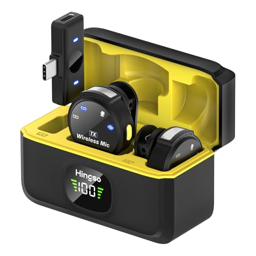 Hingso Wireless Lavalier Microphone for iPhone & Android