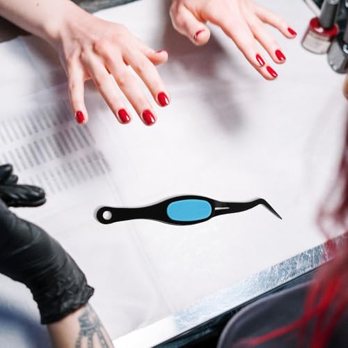 Pinzas para uñas de acero inoxidable punta curva y recta para pestañas y cejas 5