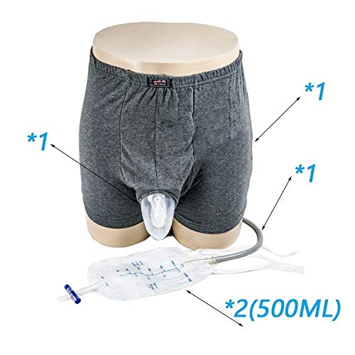 Mhkgioa Male Urinal - Wearable Men's Urinal With Elastic Waistband & Two 500Ml Urine Collection Bag - Reusable Urine Collector(Random Color) (M) #TOP2