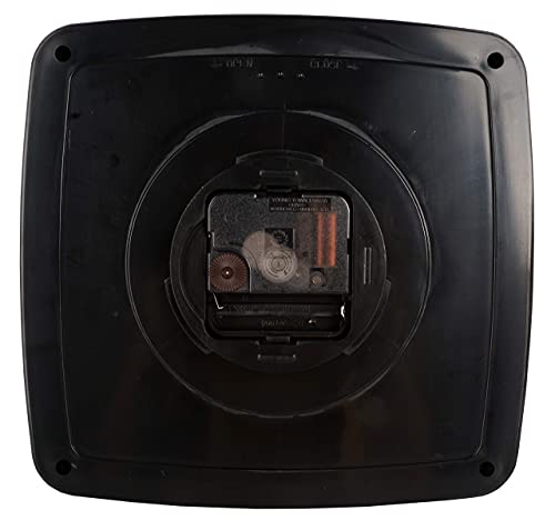 Justime 8.5-Inch Quality Square Water Resistant Quartz Wall Clock Water Resistant Special For Small Space, Office, Boats, Rv (W40508 Black) #TOP4