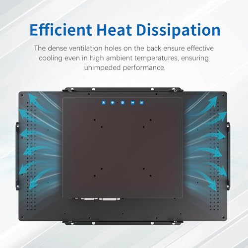 Image of 15.6 Inch Open Frame Touch Monitor, PCAP 10-Point Touch Industrial Touchscreen Monitor, with HDMI /VGA /DVI Interface, Active Matrix TFT LCD,LED Backlight, with VESA Mount