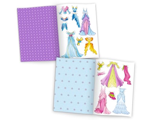 Anziehpuppen zum Ausschneiden Anziehpuppe aus Papier Papierpuppen-Spielbuch (4 Puppen/Meerjungfrauen) mit Kleidungsstücken zum Anziehen