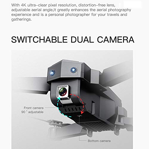 Goolrc Sg107 Fpv Rc Drone With 4K Hd Camera, Optical Flow Positioning Foldable Rc Quadcopter With App Control, Headless Mode, 360° Rotation, Trajectory Flight, Drones For Adults And Kids #TOP2