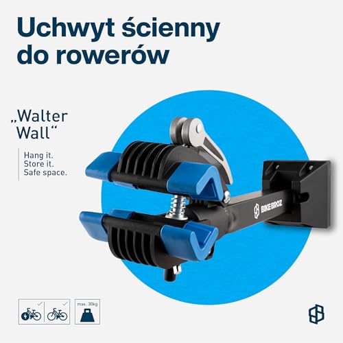 BikeBroz stabilny uchwyt ścienny nadaje się jako stojak montażowy i stojak do naprawy, uchwyt ścienny do rowerów elektrycznych, rowerów górskich, wyścigowych itp