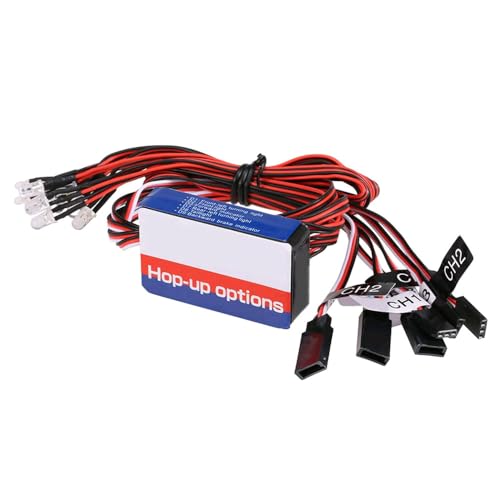 WANGCL Rc Car Lights Kit 12 LED Lenkbremsbeleuchtungssystem Kit Smart Simulation Strobe Light für Rc Car 1/10 RC Auto/LKW/Crawler