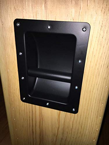 Miyako Recessed Speaker Cabinet Bar Handles - 9" X 7" - High Strength Black Metal Holder With Precision Drill Holes Ideal For Upgrading Or Replacing Your Damaged Handles On Large Boxes 1 Pair (21-823) #TOP4
