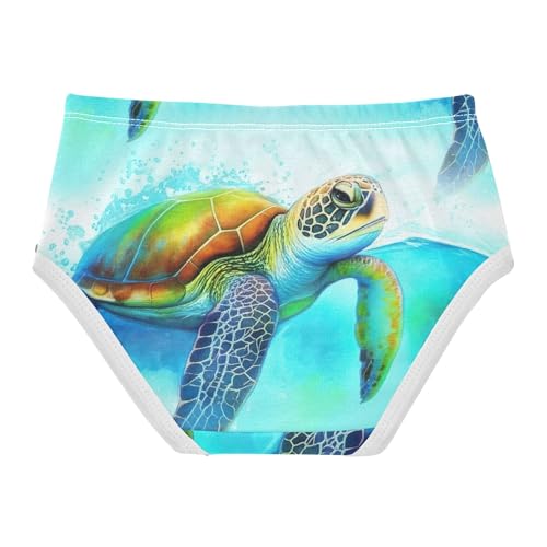 Sea Turtle Blue Girls Underwear Toddlers 2t Cotton Girl Panties Cute Animal Underpants Briefs2