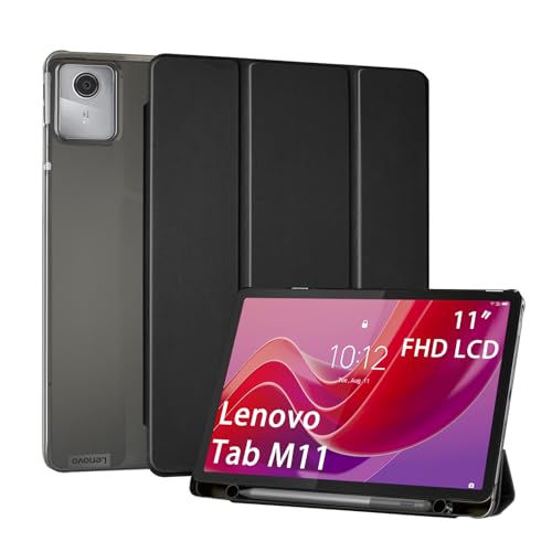 idudao Hülle Für Lenovo Tab M11 mit Stifthalter,Cover Hülle für M11 11 Zoll 2024 TB330FU Tablet,Schwarz
