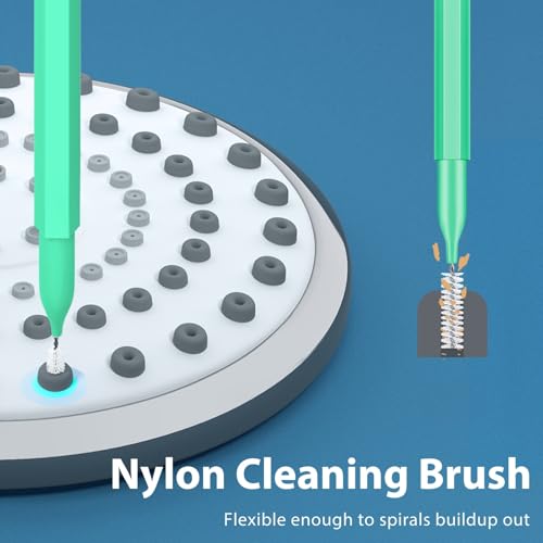 Image of Multiple-Size Shower Head Cleaning Brush Cleaner Tool Picks for Small Hole Nozzle, 30PCS (Orange Green)