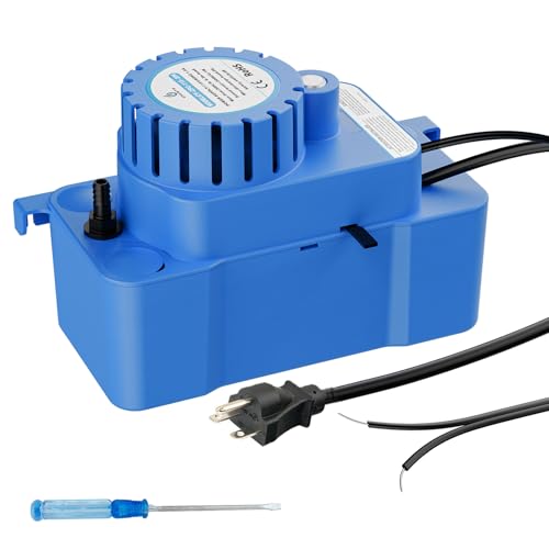 ZLR Condensate Pump for HVAC 230V, 90GPH 1/30HP Automatic Drain Pump with Safety Switch, Indicator Lights & Cleaning Button, for Mini Split, AC Drain Pan, Dehumidifier, Air Conditioner