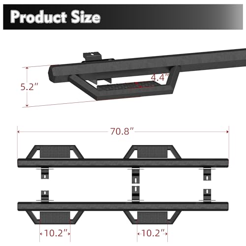 Estribos laterales de acero carbono para Jeep Wrangler JK miniatura 2