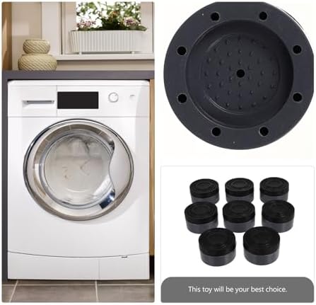 FRCOLOR 16pcs Plastic Anti-Vibration Pads for Washing Machine and Dryer, Round Shockproof Anti-Skid Pads with Noise Reduction, Sturdy Household Appliance Stabilizer Cushion - 2